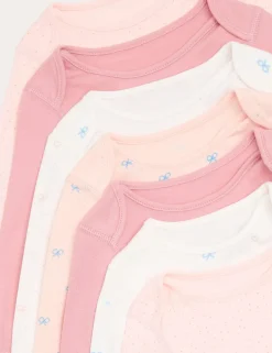 7 Pack Pure Cotton Bow Bodysuit (0-3 Yrs)