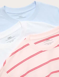 3 Pack Pure Cotton Boxy T-Shirts (6-16 Yrs)