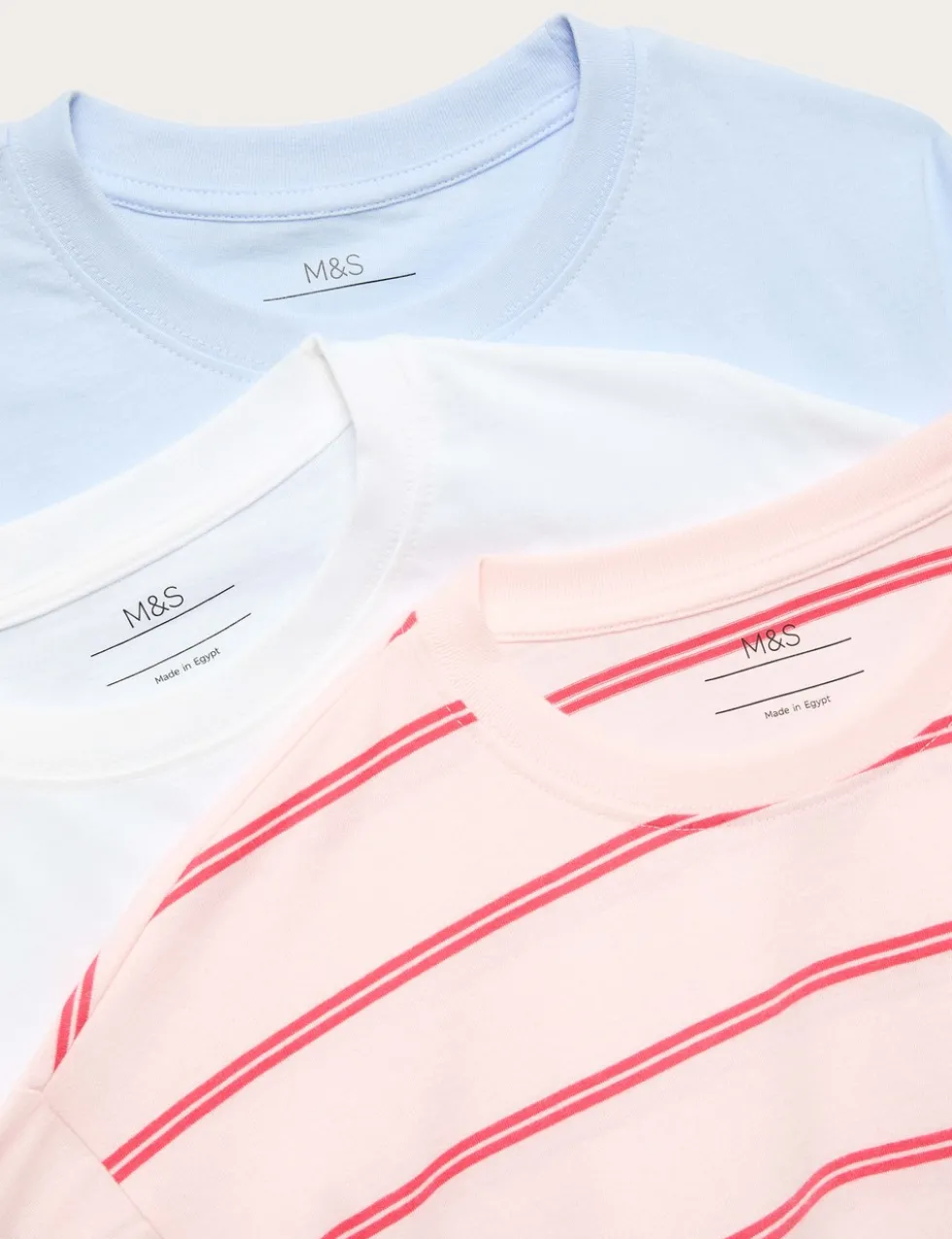 3 Pack Pure Cotton Boxy T-Shirts (6-16 Yrs)