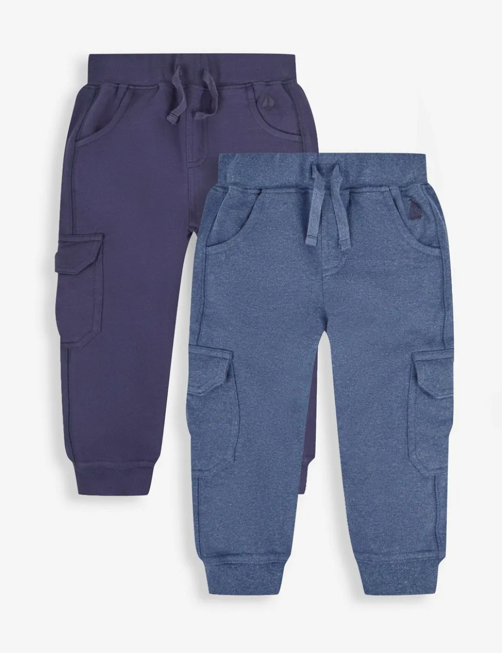 2 Pack Pure Cotton Cargo Joggers (6 Mths-9 Yrs)
