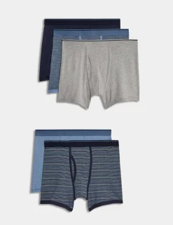 5 Pack Pure Cotton Cool & Fresh™ Trunks
