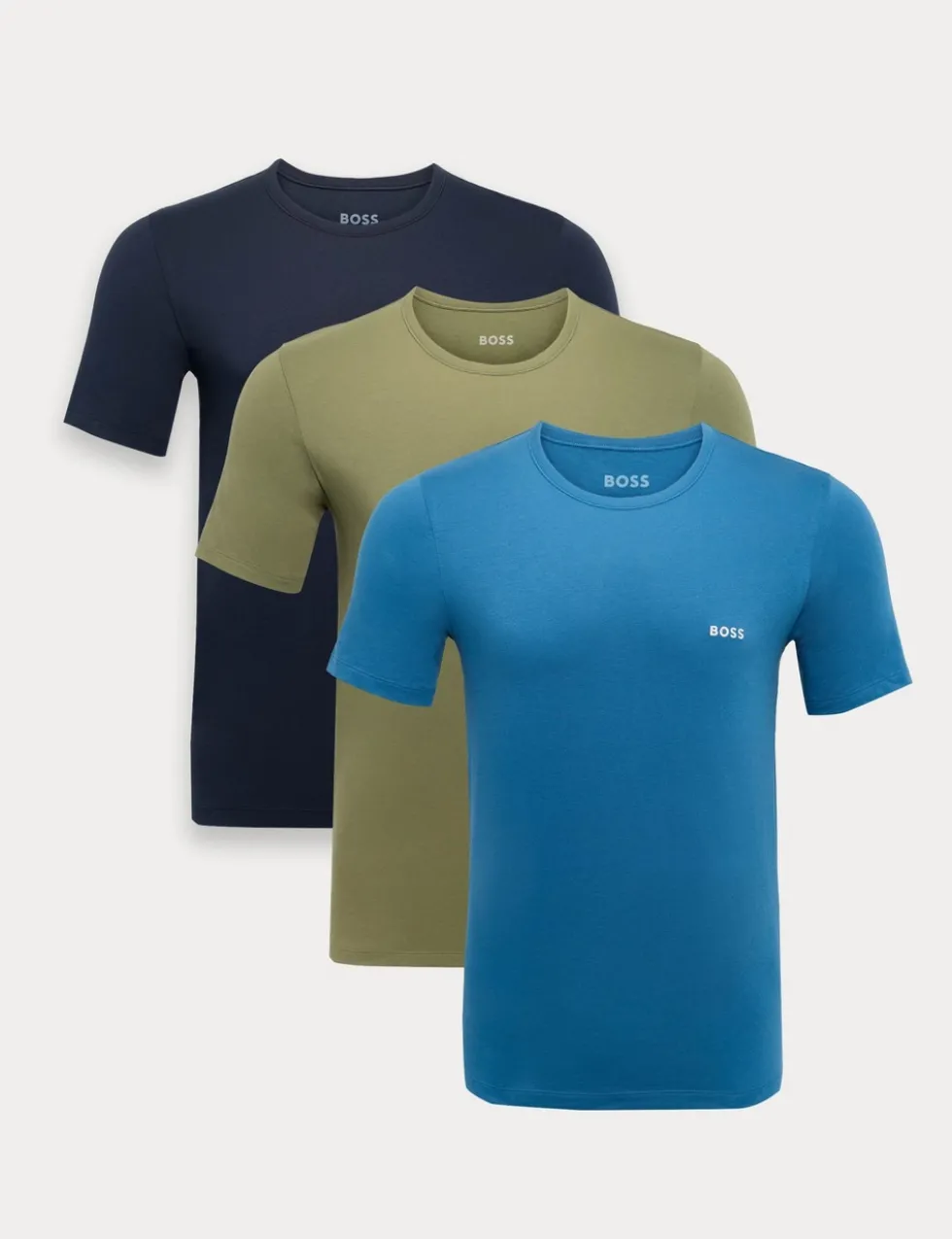 3 Pack Pure Cotton Crew Neck T-Shirts