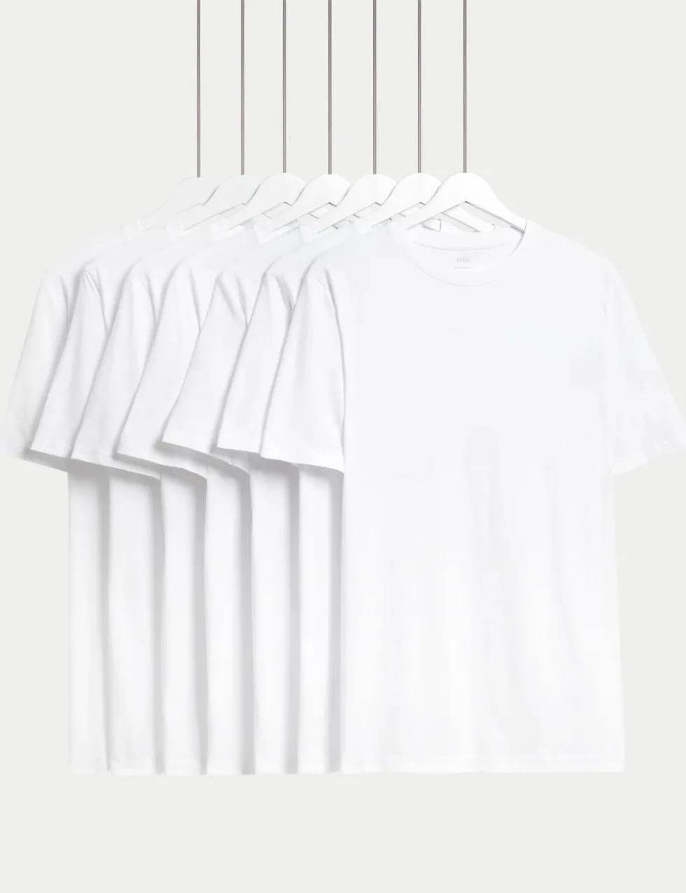 7 Pack Pure Cotton Crew Neck T-Shirts