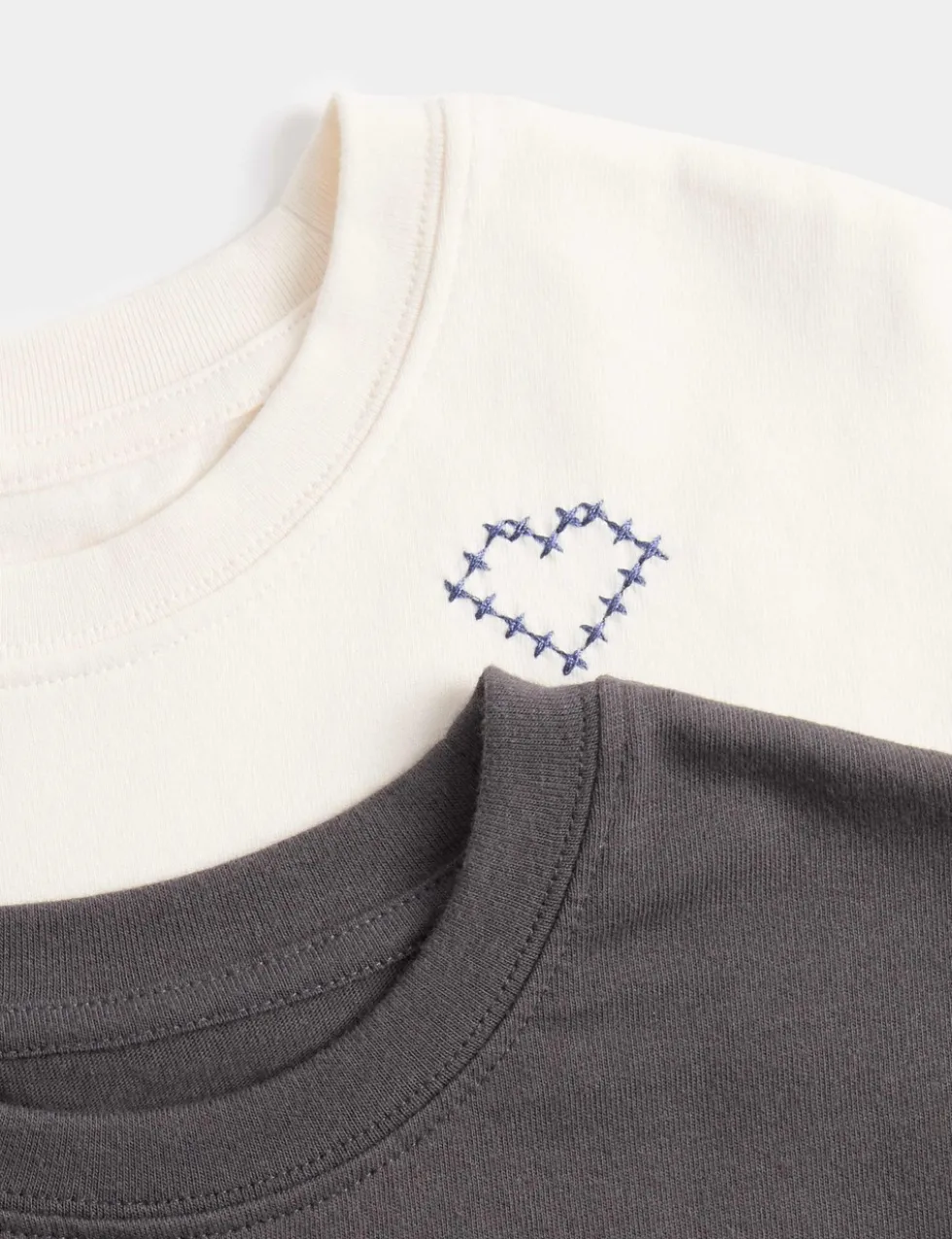 2 Pack Pure Cotton Cross Stitch T-Shirts (2-8 Yrs)