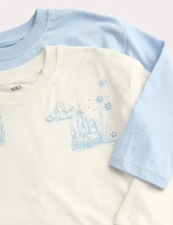 2 Pack Pure Cotton Disney Frozen⢠Tops (2-8 Yrs)