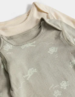 7 Pack Pure Cotton Frog Print Bodysuits (5lbs-3 Yrs)