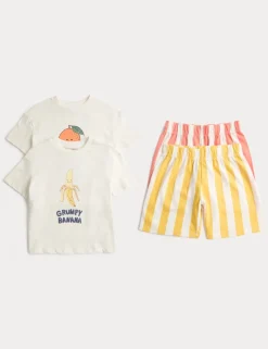 2 Pack Pure Cotton Fruit Pyjama Sets (1-8 Yrs)
