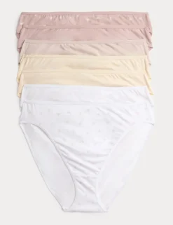 7 Pack Pure Cotton High Leg Knickers
