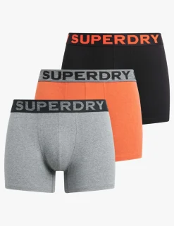 3 Pack Pure Cotton Logo Waistband Boxers