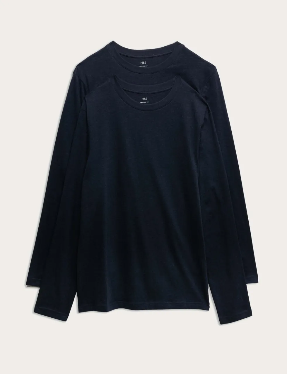 2 Pack Pure Cotton Long Sleeve T-Shirts