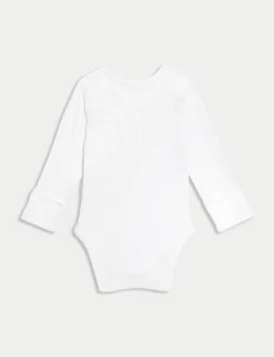 7 Pack Pure Cotton Long Sleeve Bodysuits (5lbs-3 Yrs)