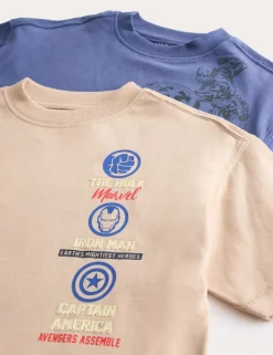 4 Pack Pure Cotton Marvel™ T-Shirts (2-8 Yrs)