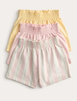 3 Pack Pure Cotton Multi Pattern Shorts (0-5 Yrs)