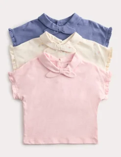 3 Pack Pure Cotton Neck Tie Tops (0-5 Yrs)