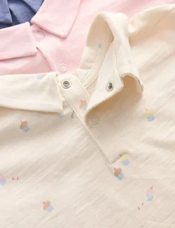3 Pack Pure Cotton Neck Tie Tops (0-5 Yrs)