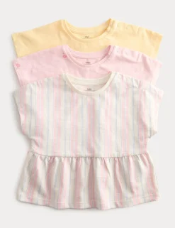 3 Pack Pure Cotton Patterned Tops (0-5 Yrs)