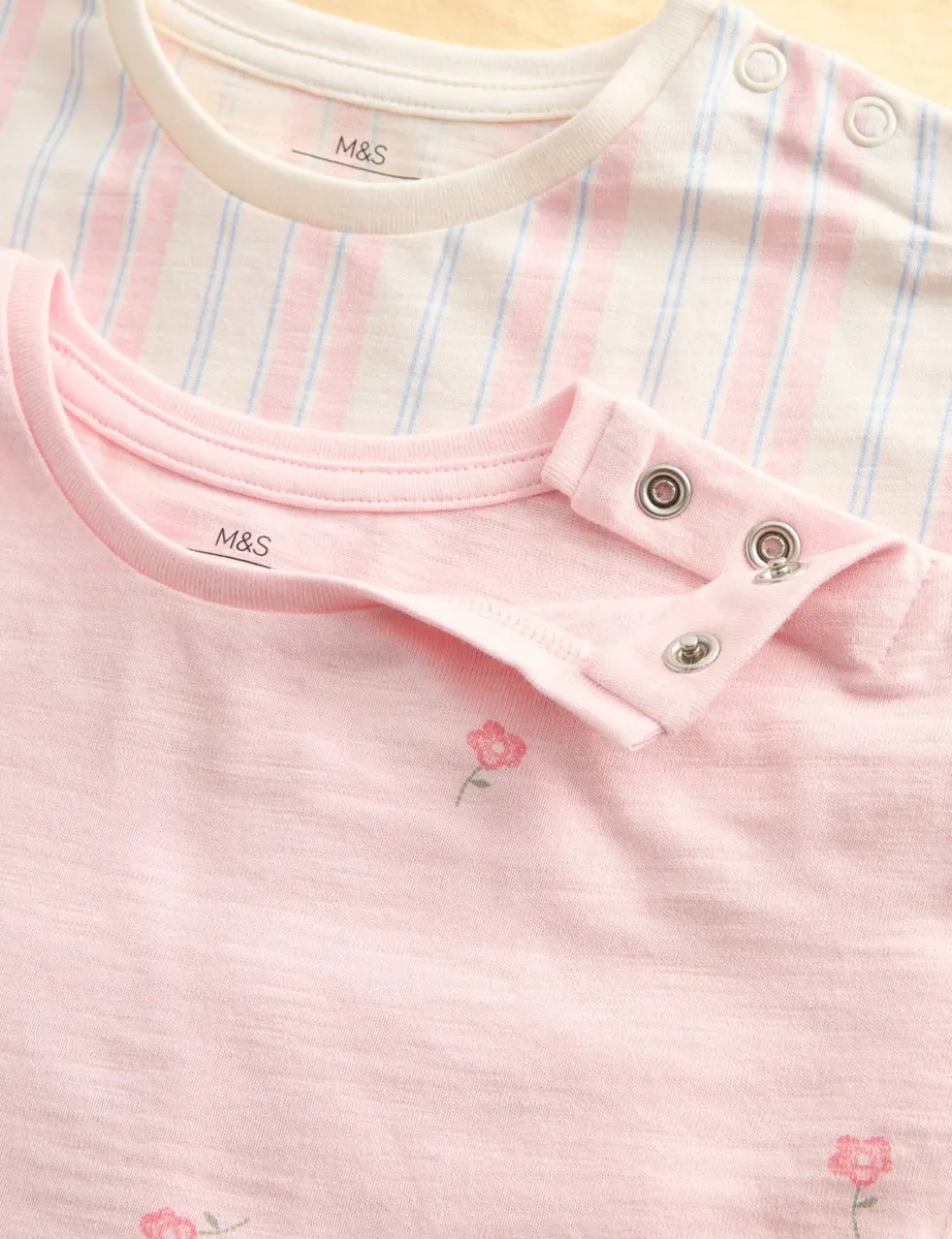 3 Pack Pure Cotton Patterned Tops (0-5 Yrs)