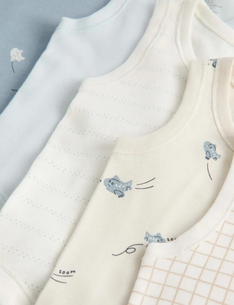 7 Pack Pure Cotton Patterned Bodysuits (7lbs-3 Yrs)