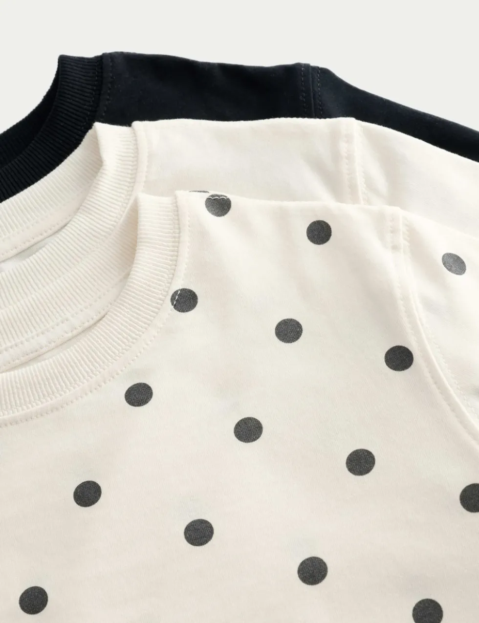 3 Pack Pure Cotton Polka Dot Tops (2-8 Yrs)