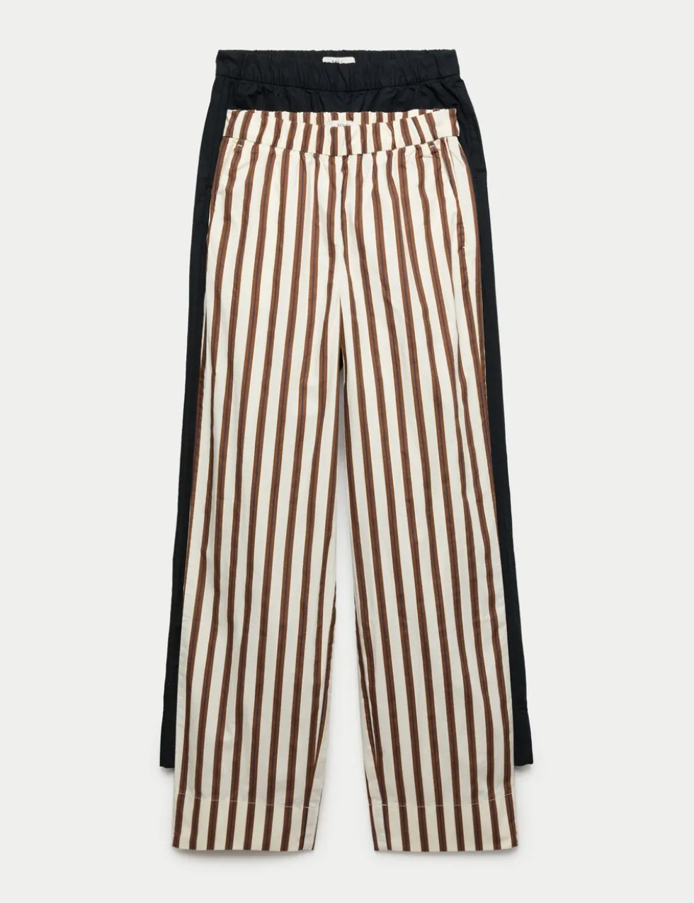 2 Pack Pure Cotton Poplin Straight Leg Trousers