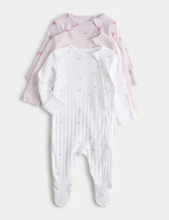 3 Pack Pure Cotton Printed Sleepsuits (6lbs 3oz-3 Yrs)