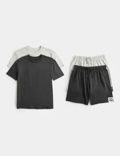 2 Pack Pure Cotton Pyjama Sets (6-16 Yrs)