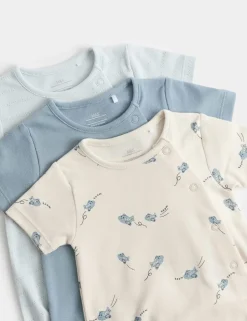 3 Pack Pure Cotton Rompers (7lbs-3 Yrs)