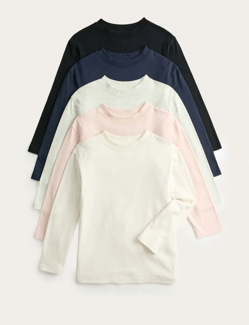 5 Pack Pure Cotton Round Neck Tops (2-8 Yrs)