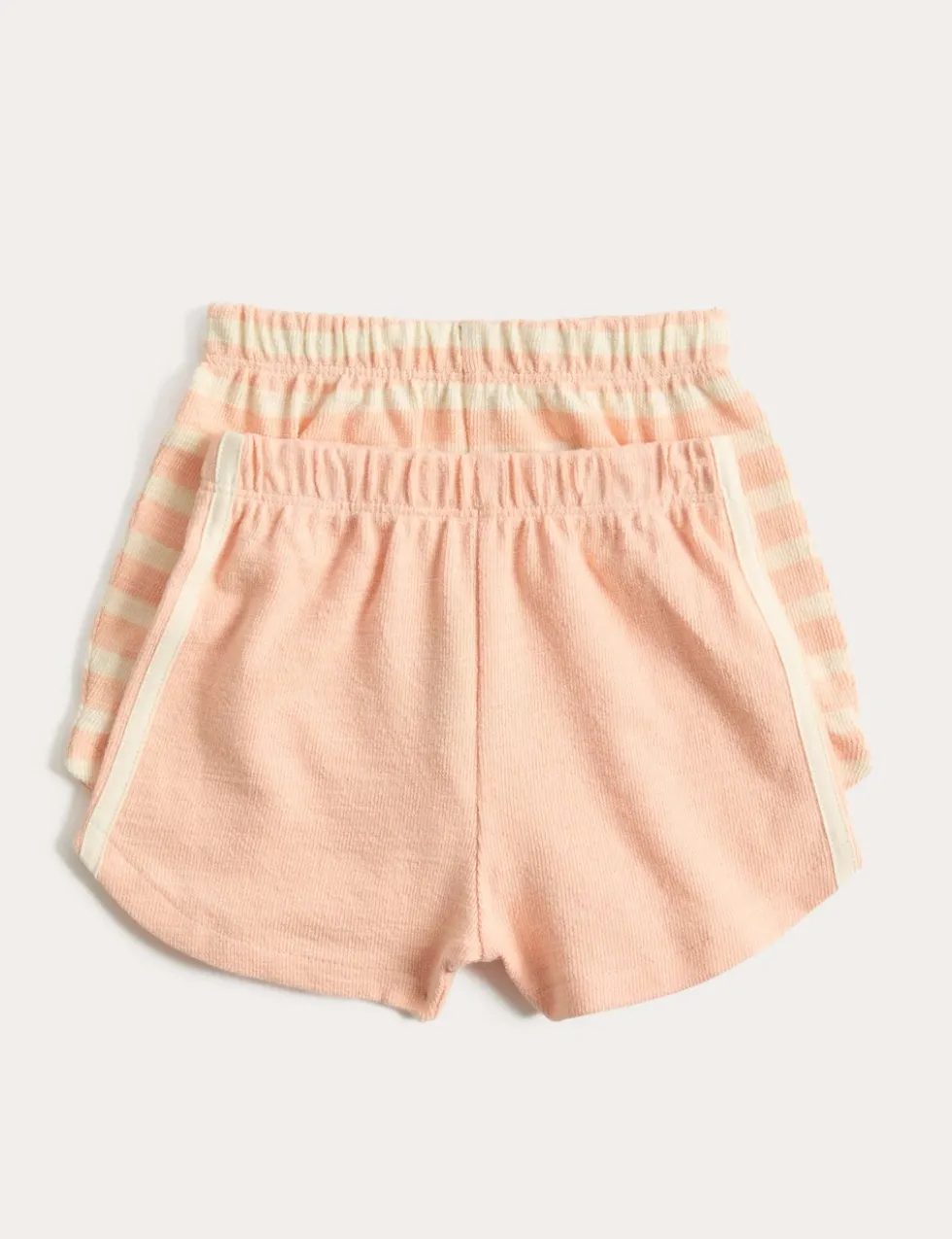2 Pack Pure Cotton Side Stripe Shorts (0-5 Yrs)