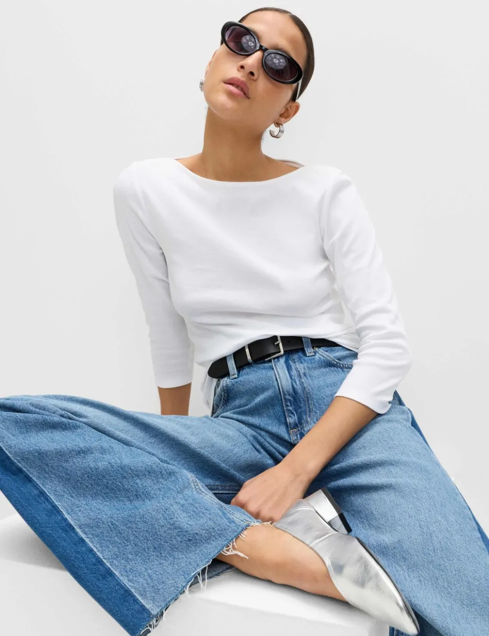 3 Pack Pure Cotton Slash Neck Slim Fit Tops