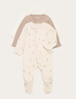3 Pack Pure Cotton Sleepsuits (5lbs- 3 Yrs)