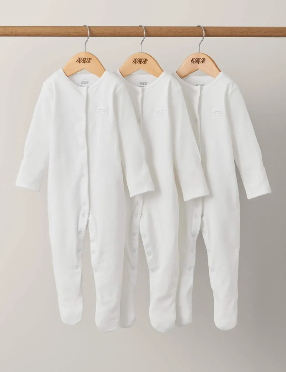 3 Pack Pure Cotton Sleepsuits (7lbs-2 Yrs)