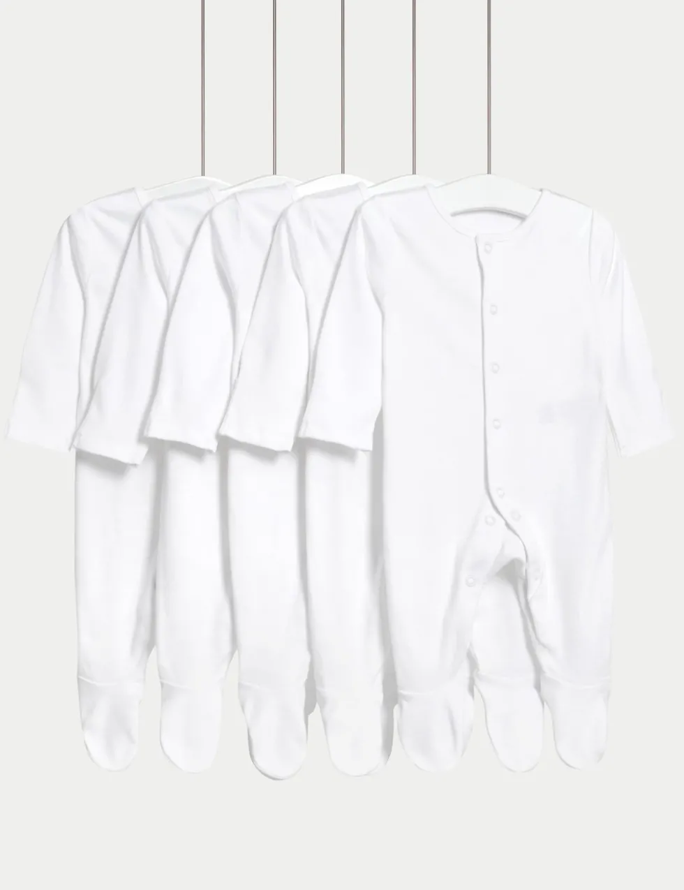 5 Pack Pure Cotton Sleepsuits (5lbs-3 Yrs)