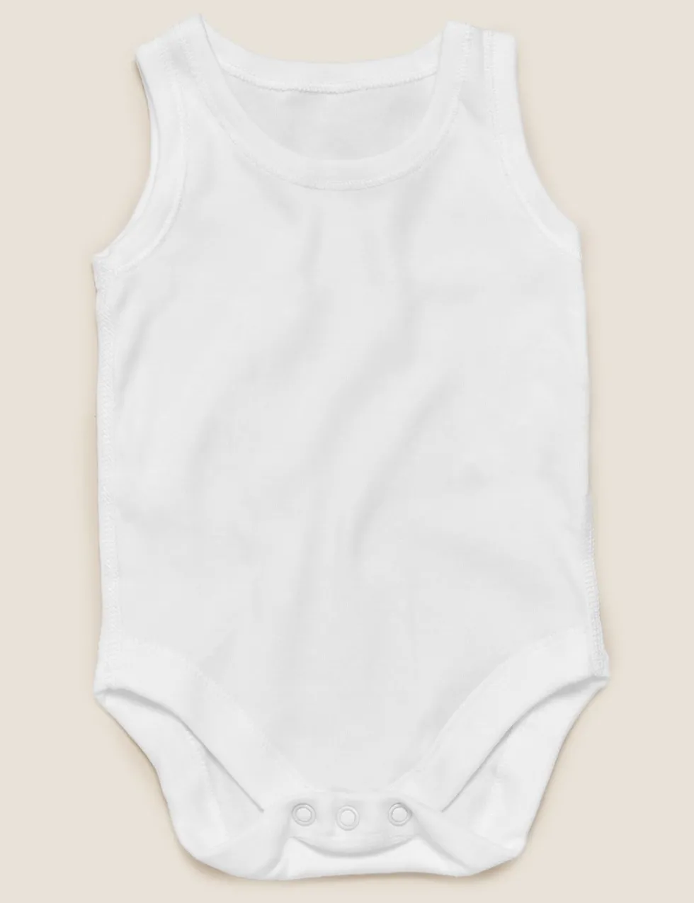 7 Pack Pure Cotton Sleeveless Bodysuits (5lbs-3 Yrs)