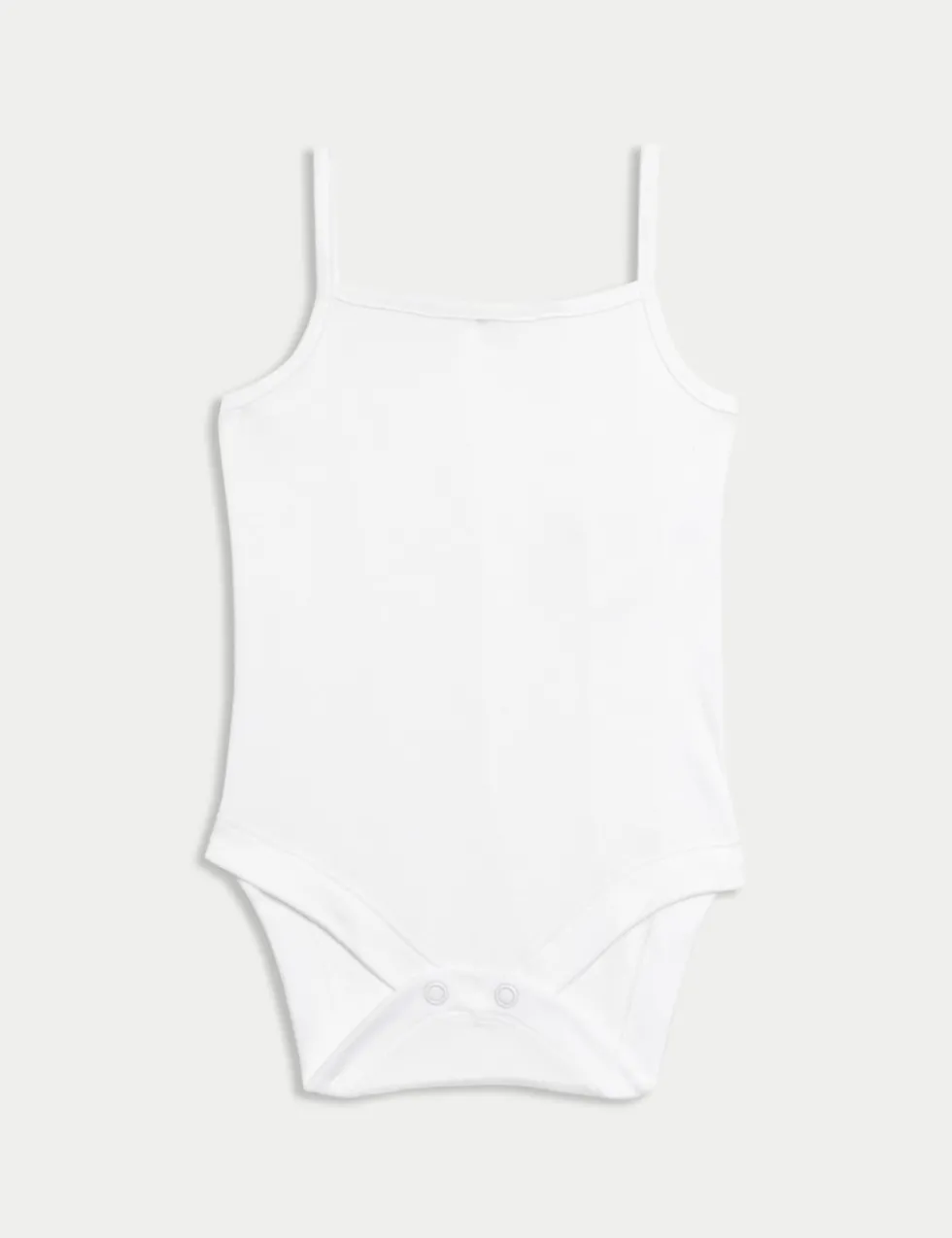 5 Pack Pure Cotton Strappy Bodysuits (6½lbs-3 Yrs)