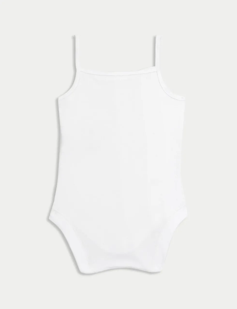 5 Pack Pure Cotton Strappy Bodysuits (6½lbs-3 Yrs)