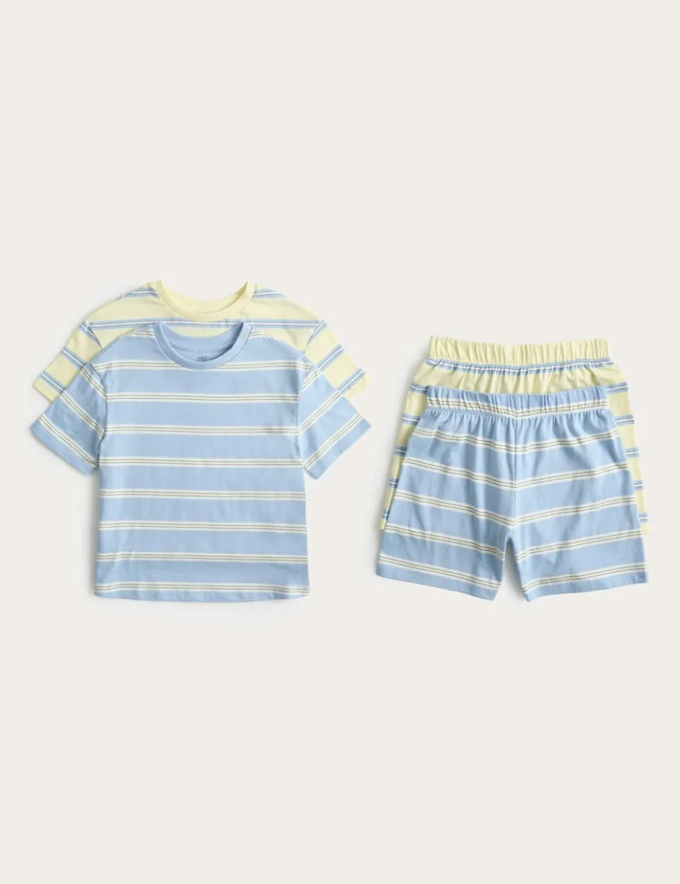 2 Pack Pure Cotton Striped Pyjama Sets (1-8 Yrs)