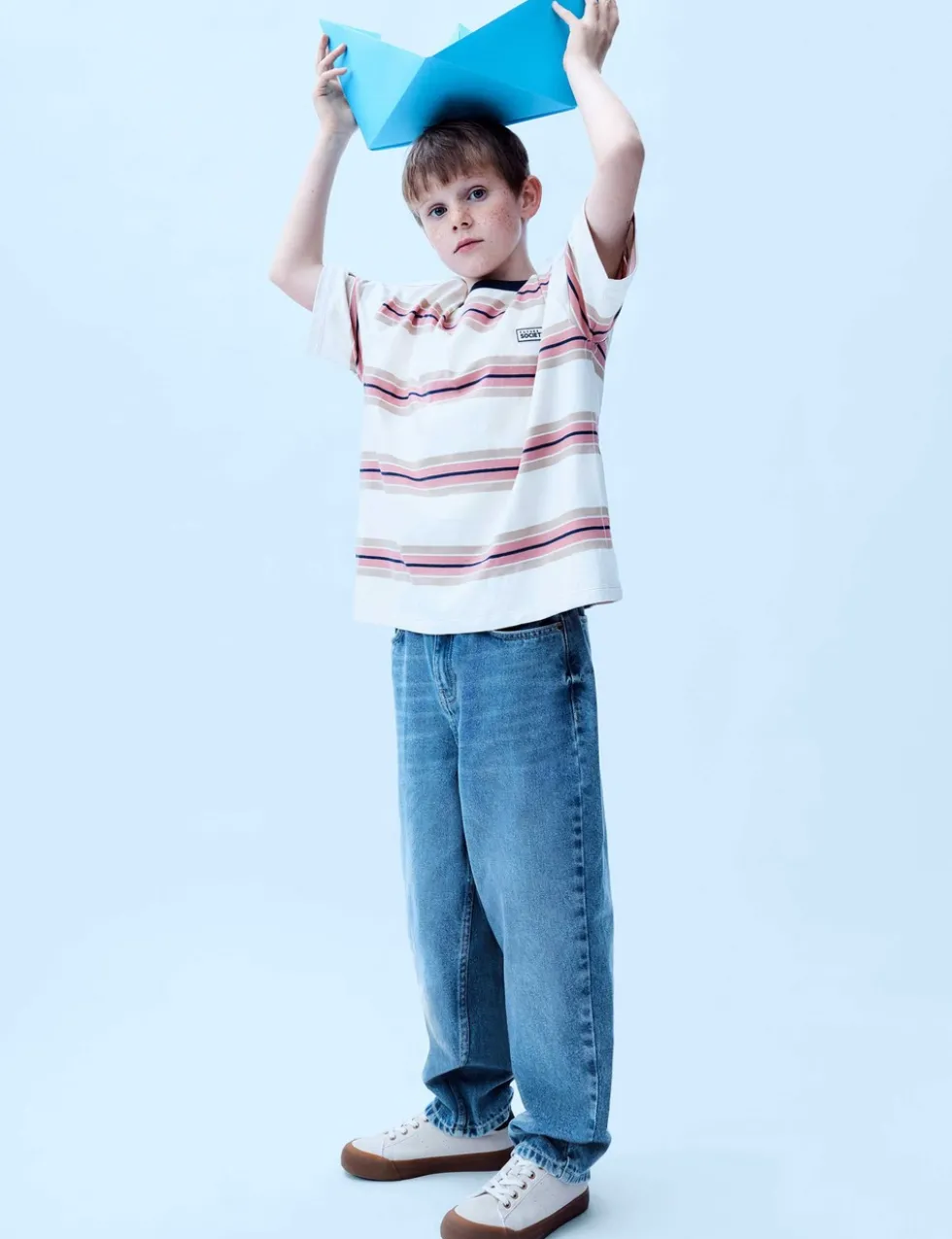 2 Pack Pure Cotton Striped T-Shirts (6-16 Yrs)