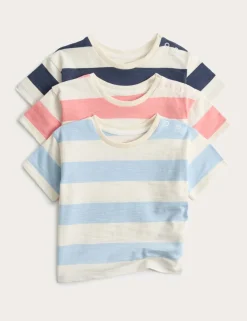 3 Pack Pure Cotton Striped Tops (0-5 Yrs)