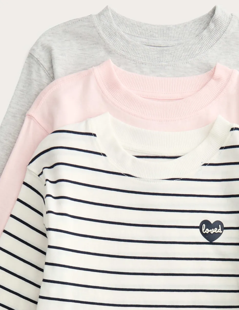 3 Pack Pure Cotton Striped Tops (2-8 Yrs)