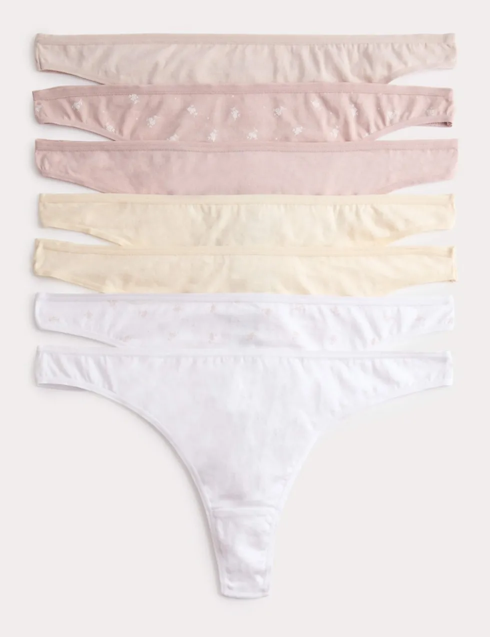 7 Pack Pure Cotton Thongs