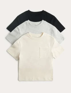 3 Pack Pure Cotton T-Shirts (2-8 Yrs)