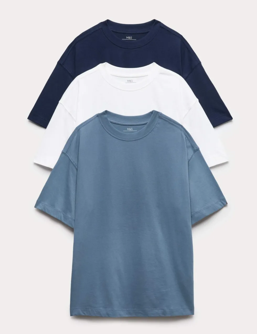 3 Pack Pure Cotton T-Shirts (6-16 Yrs)