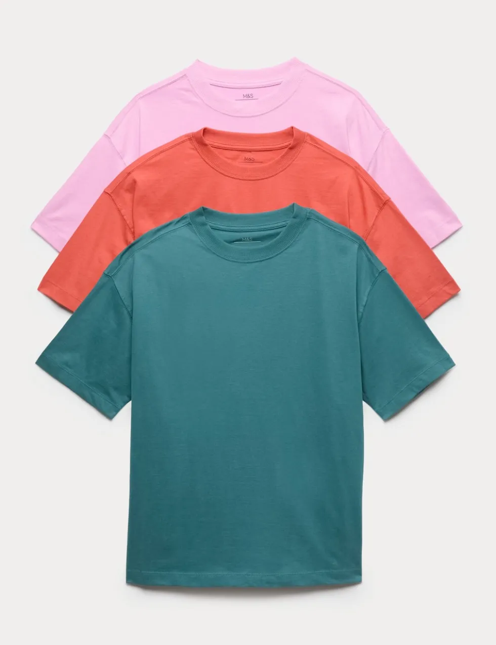 3 Pack Pure Cotton T-Shirts (6-16 Yrs)