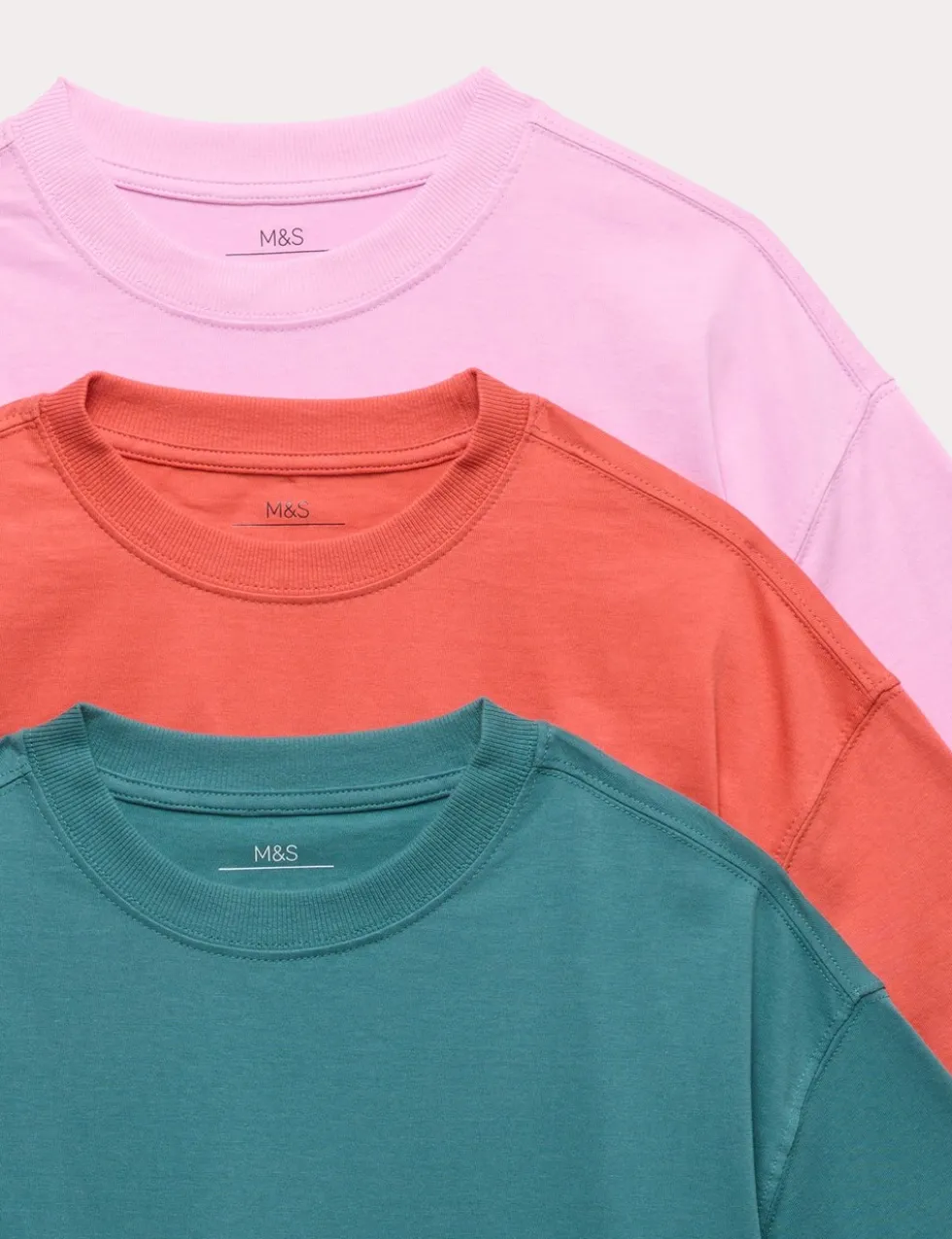 3 Pack Pure Cotton T-Shirts (6-16 Yrs)