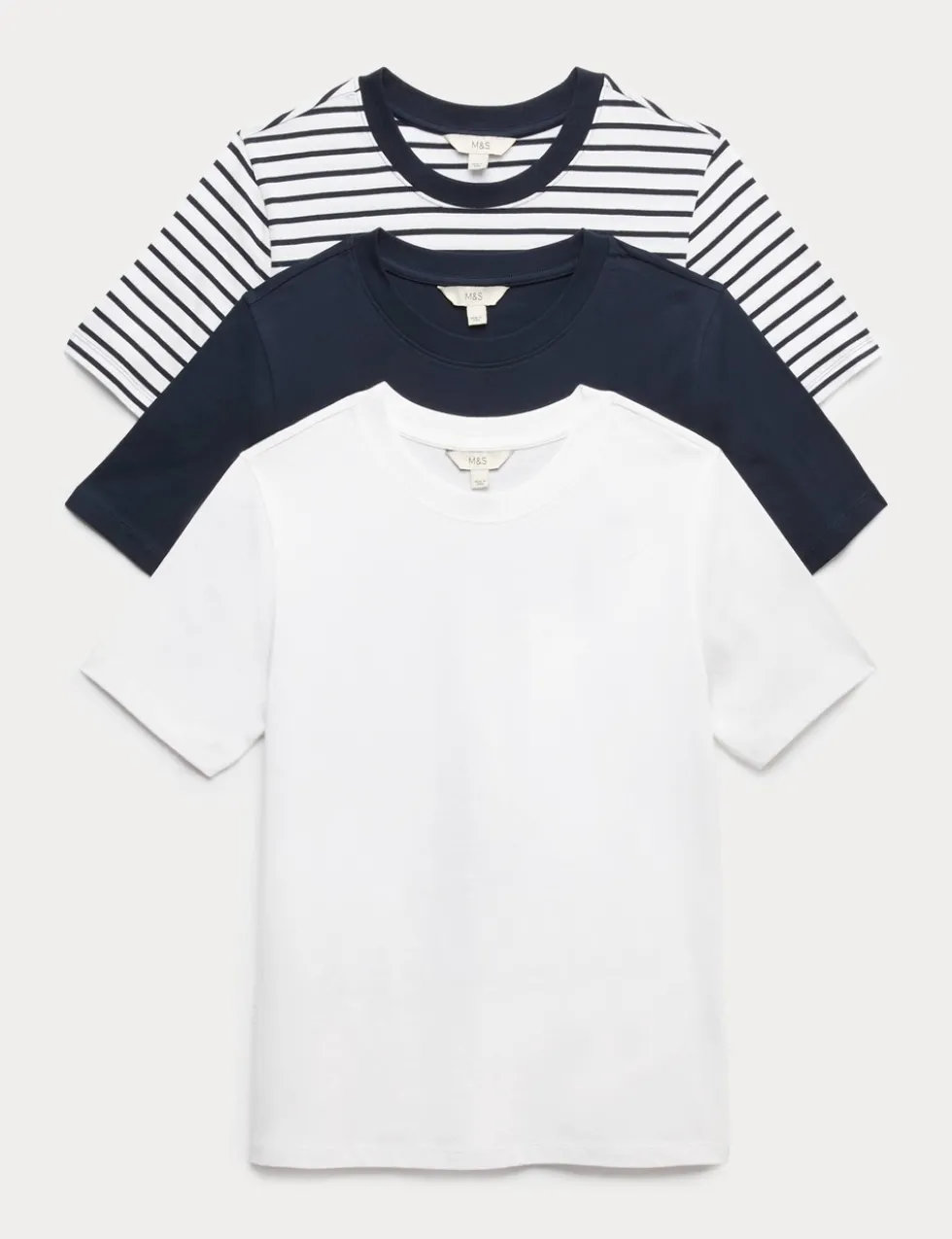 3 Pack Pure Cotton T-Shirts