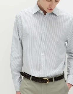 2 Pack Regular Fit Easy Iron Striped Shirts
