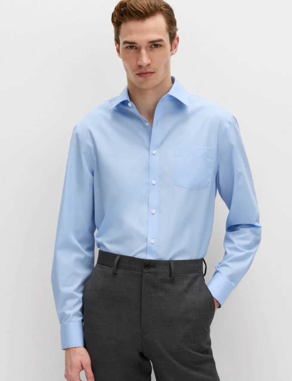 2 Pack Regular Fit Easy Iron Cotton Blend Shirts