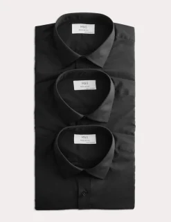 3 Pack Regular Fit Easy Iron Short Sleeve Shirts
