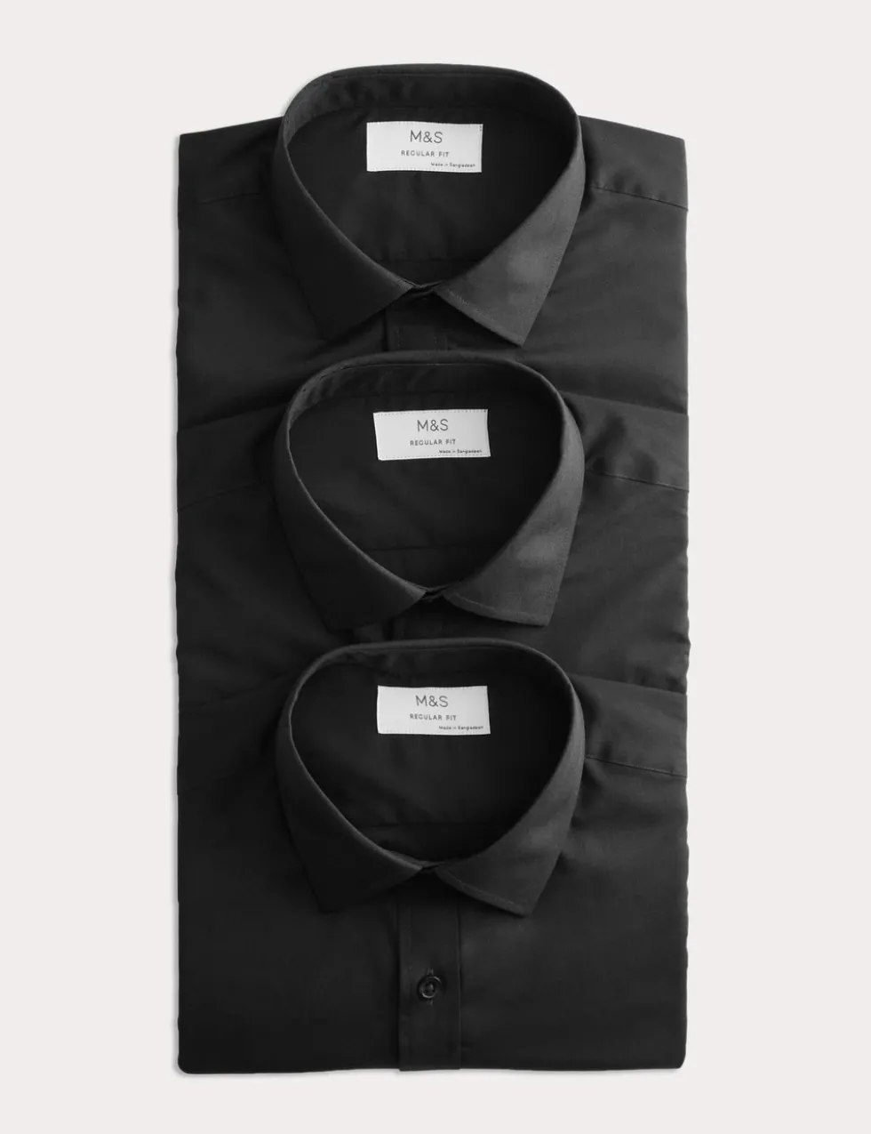 3 Pack Regular Fit Easy Iron Short Sleeve Shirts
